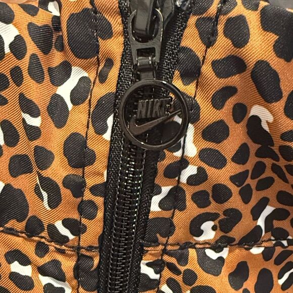 Nike Cheetah Print Leopard Windbreaker Track Jacket 3/4 sleeves, Size Large - Picture 9 of 13